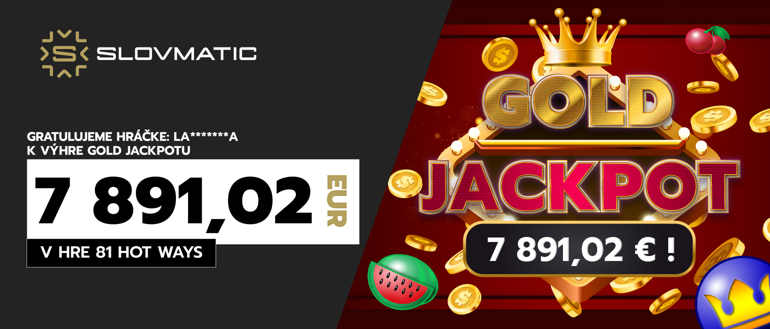 Hráč LA******A vyhral Gold Jackpot v hodnote 7 891,02 eur v hre 81 Hot Ways.