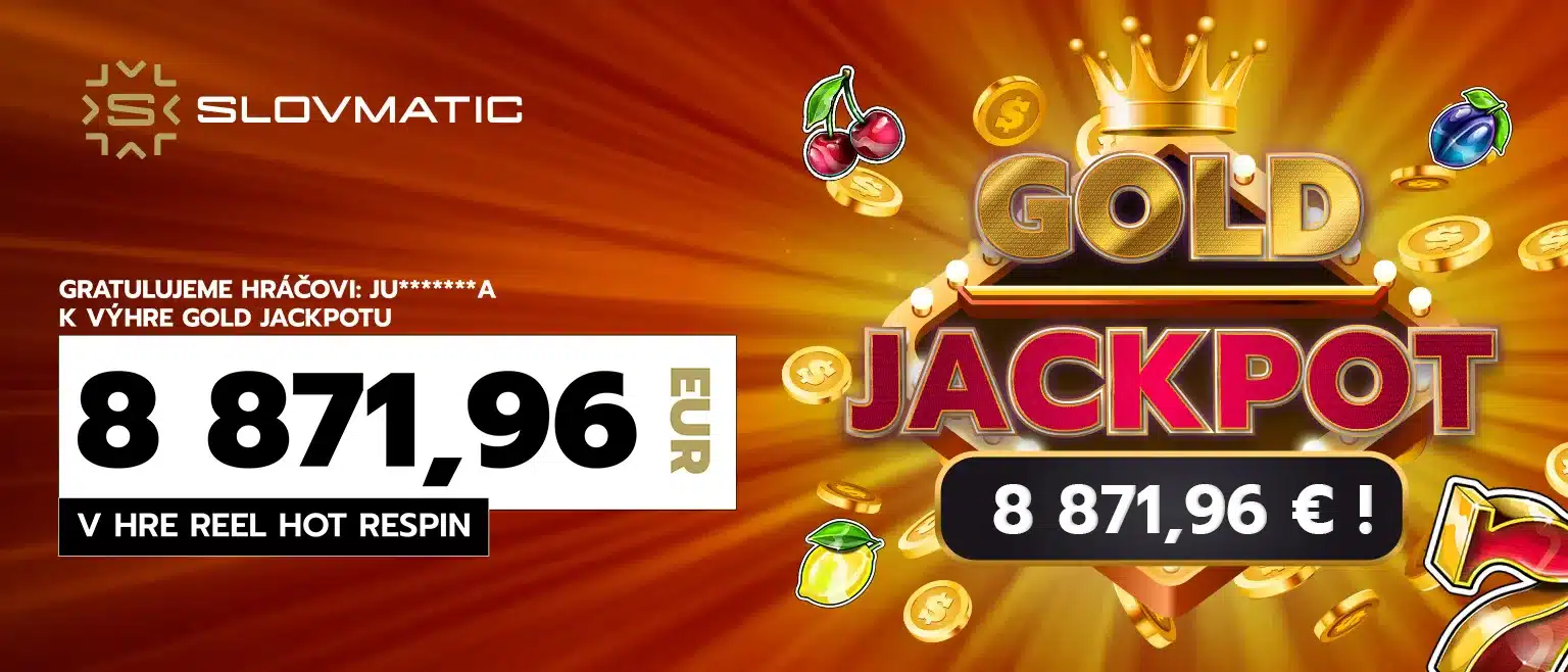 Hráč JU******A vyhral Gold Jackpot v hodnote 8 871,96 eur v hre Reel Hot Respin.
