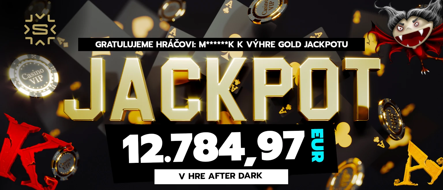 Hráč M*******K vyhral Gold Jackpot v hodnote 12 784,97 eur v hre After Dark.