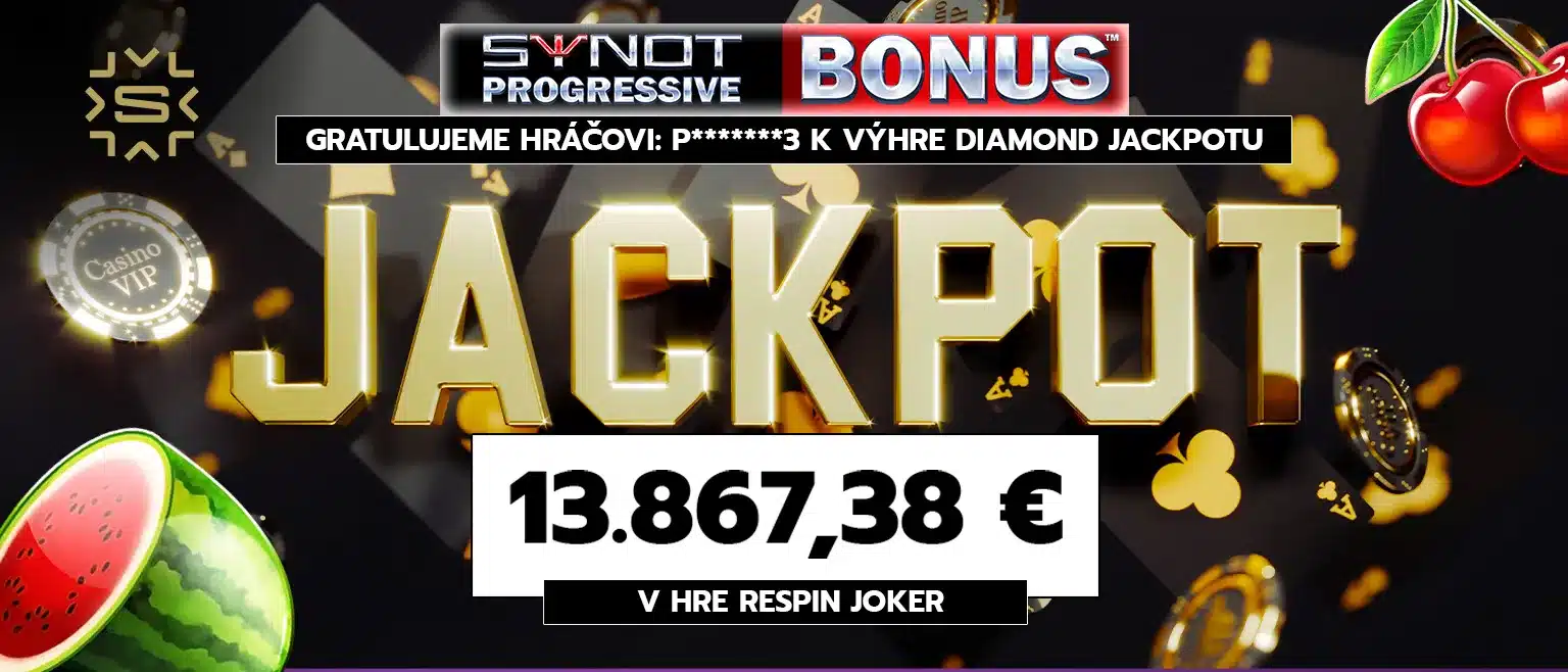 Hráč P*******3 vyhral Diamond Jackpot v hodnote 13 867,38 eur v hre Respin Joker.