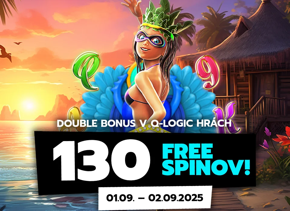 Double bonus v Q-Logic hrách - 130 free spinov! (01.09. - 02.09.2025)