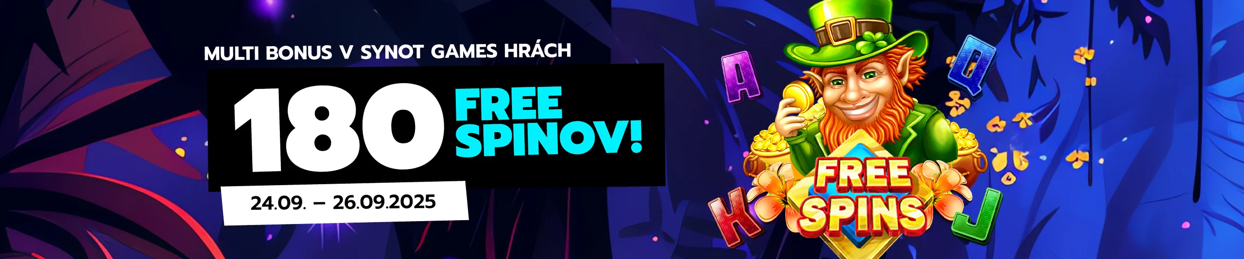 Multi bonus v Synot Games hrách - 180 free spinov! (24.09. - 26.09.2025)
