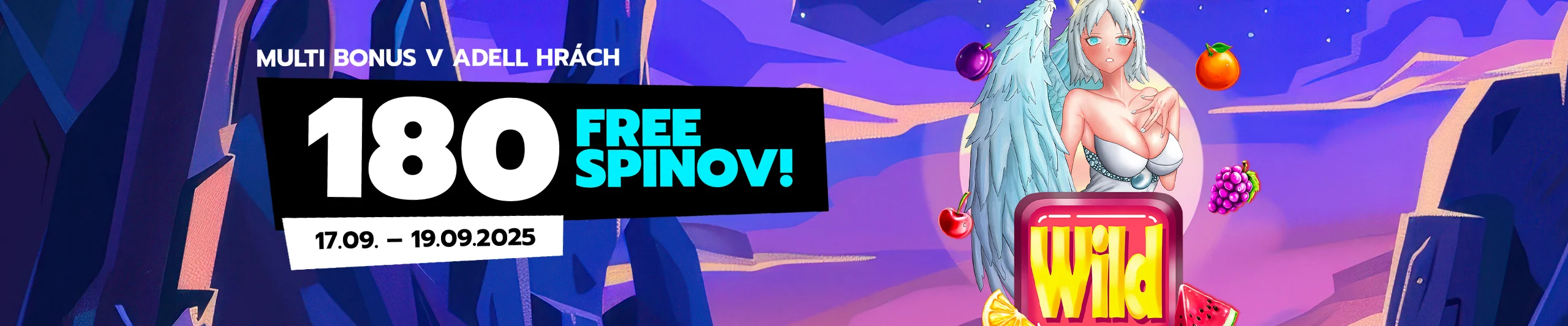 Multi bonus v Adell hrách - 180 free spinov! (17.09. - 19.09.2025)