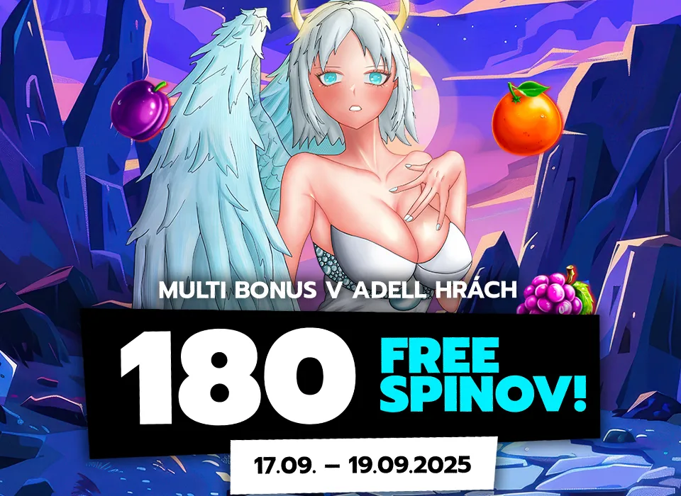 Multi bonus v Adell hrách - 180 free spinov! (17.09. - 19.09.2025)