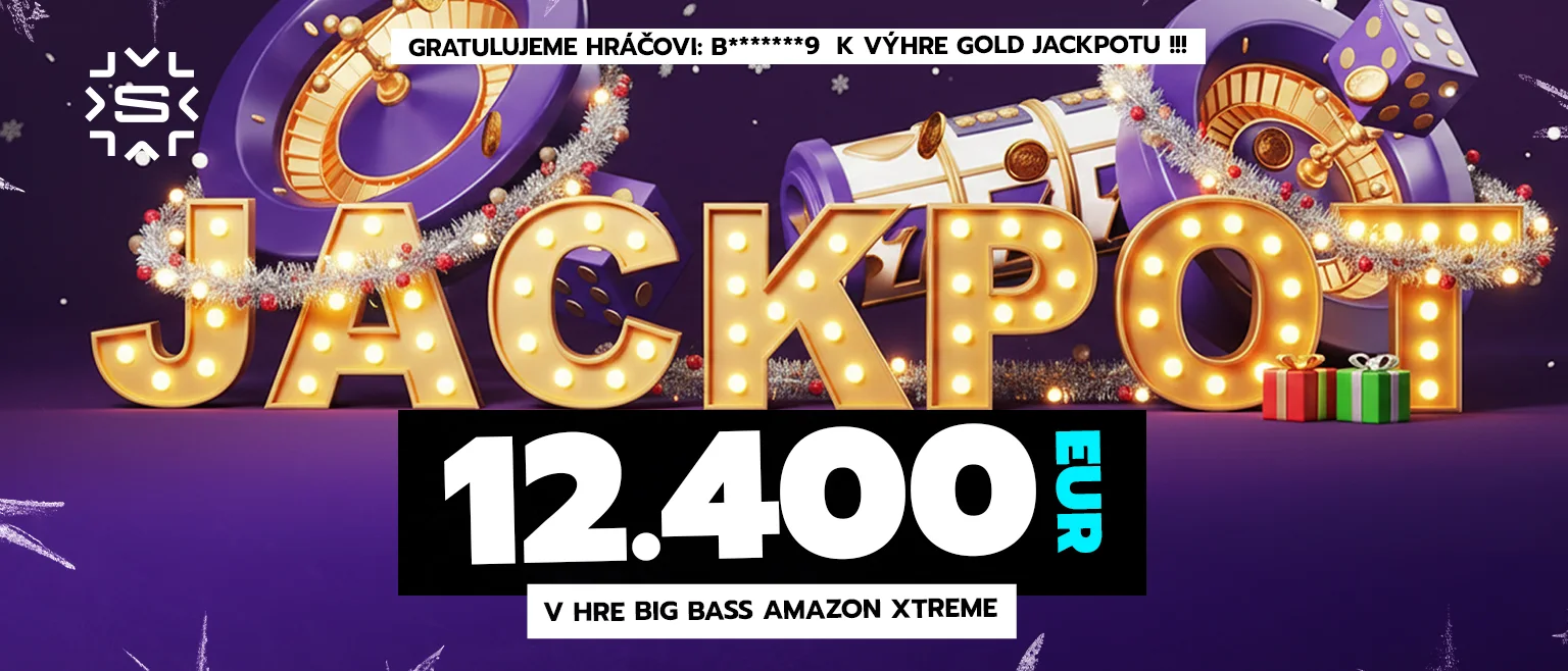Hráč B*******9 vyhral Gold Jackpot v hodnote 12 400 eur v hre Big Bass Amazon Xtreme.